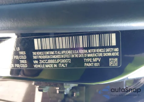 2018 Jeep Renegade Altitude 4X4 из США, поврежденный, VIN ZACCJBBB3JPG80072